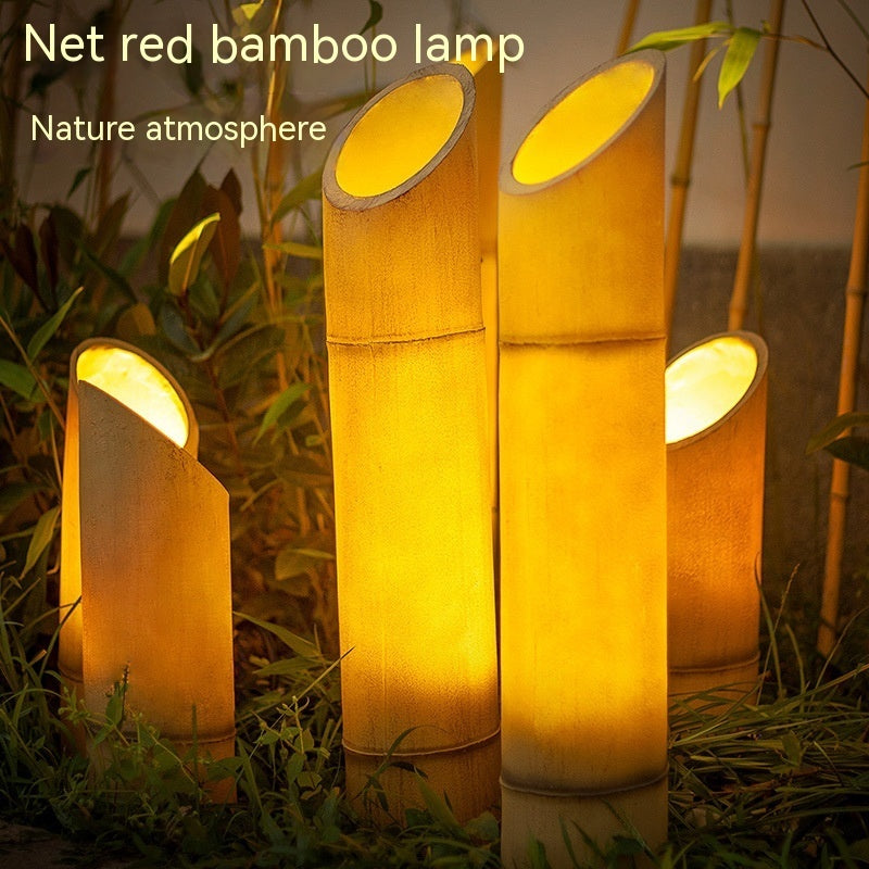 Solar Outdoor Waterproof Bamboo Lights Garden Villa