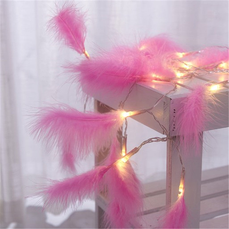 Led Feather Battery String Lights Christmas Party Party Decoration String Lights