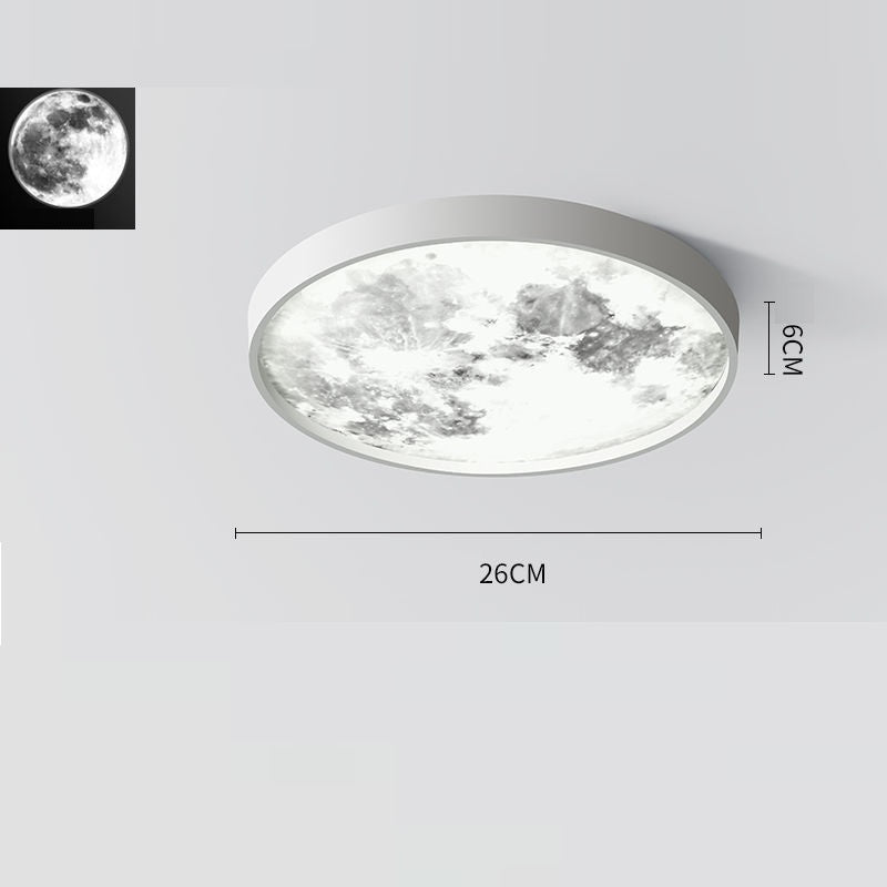 Creative Three-color Light-changing Lunar Ceiling Lamp