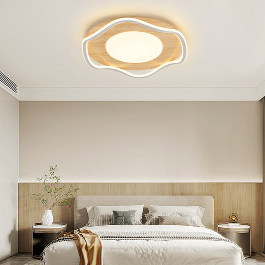 Log Bedroom Ceiling Lamp Modern Minimalist