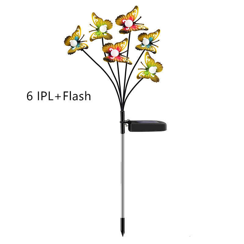 Solar Light LED Wrought Iron Butterfly Firefly Outdoor