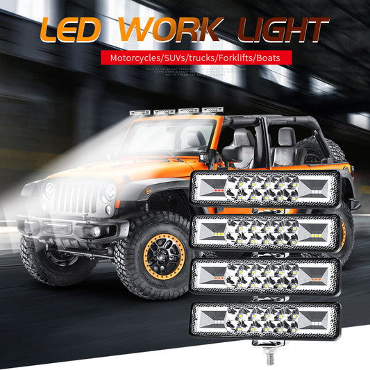Car LED Work Light In-line 6 Inch 16LED Strobe