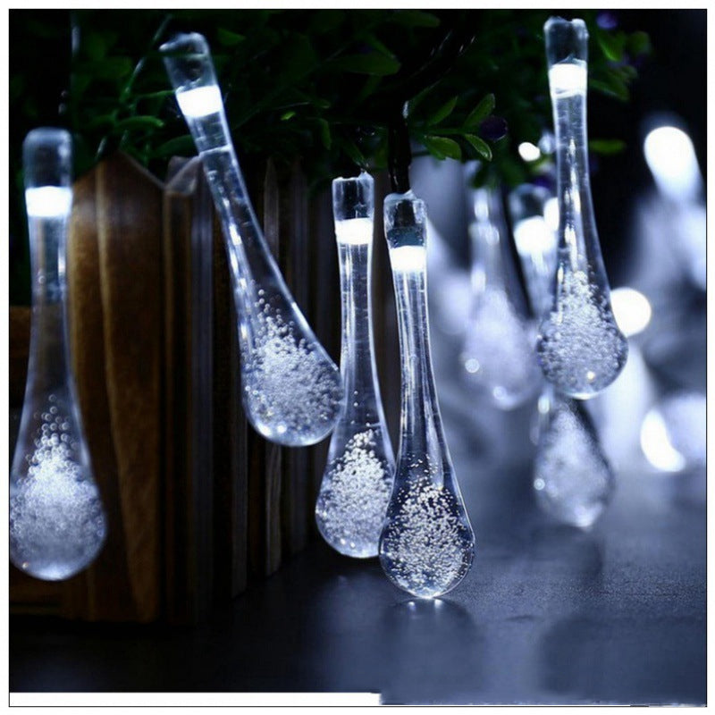 Bubble Raindrop Solar Battery Box String Lights