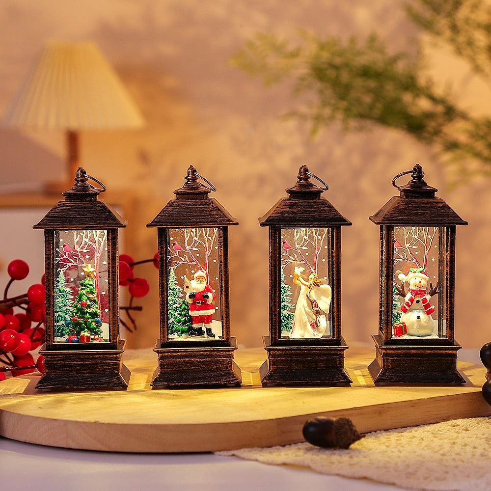 Christmas Portable Oil Lamp Santa Claus LED Night Lights