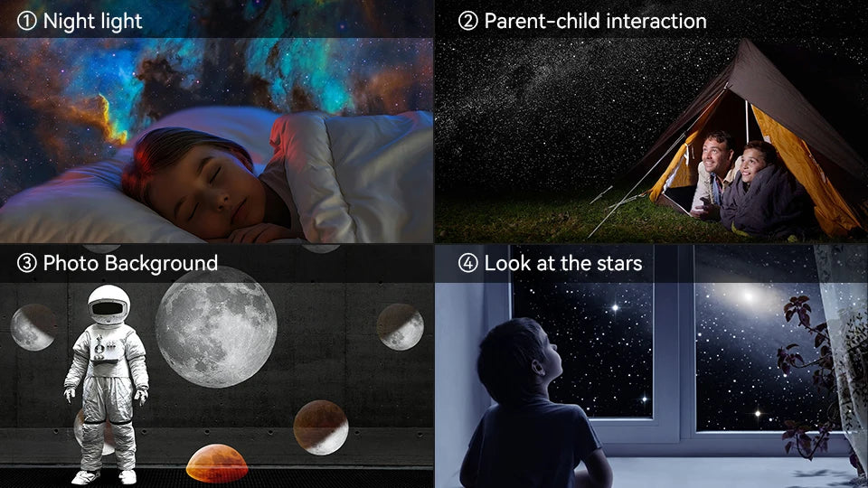 Night Light Galaxy Projector Starry Sky Projector 360° Rotate