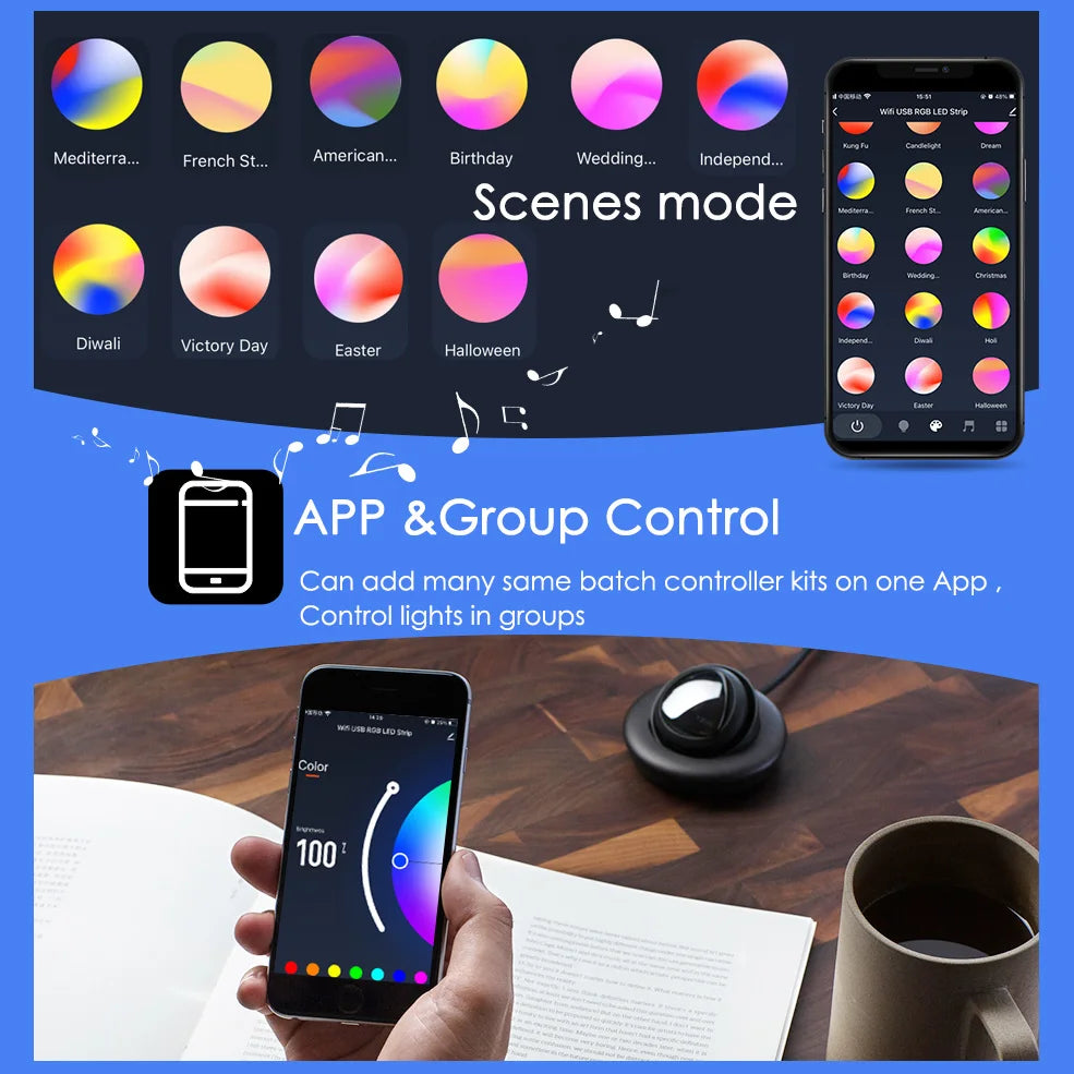 Tuya Zigbee 3.0 USB Led Strip Lights 5050 RGB RGBW