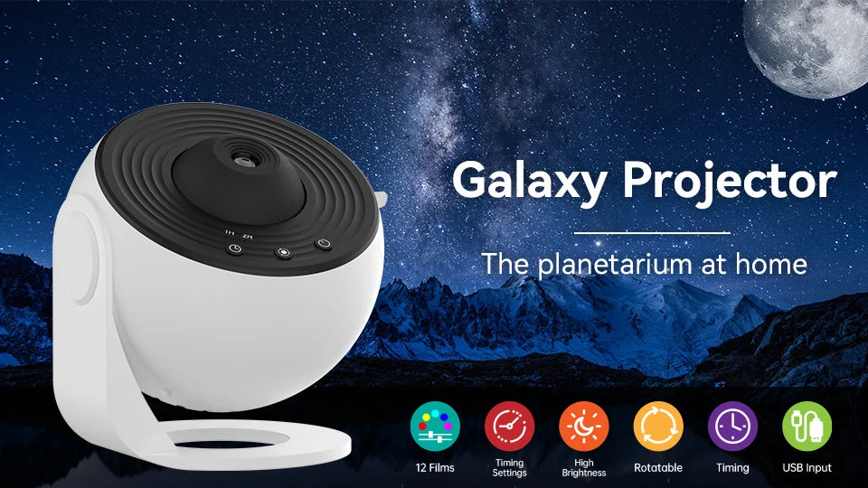 Night Light Galaxy Projector Starry Sky Projector 360° Rotate