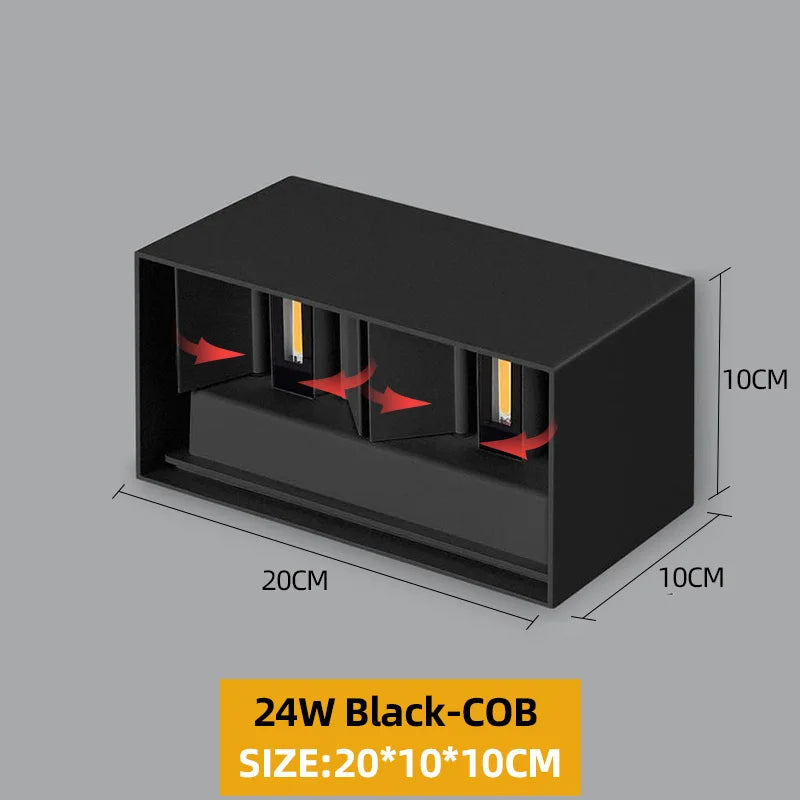 Aluminum Led Outdoor Wall Light Waterproof Porch Garden Lights