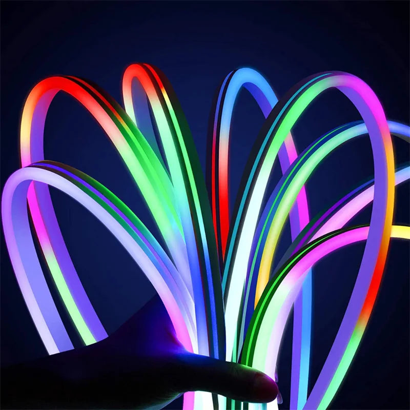 TUYA Neon LED Strip Lights 12-24V 84LEDs/M Silicone Neon Rope Light