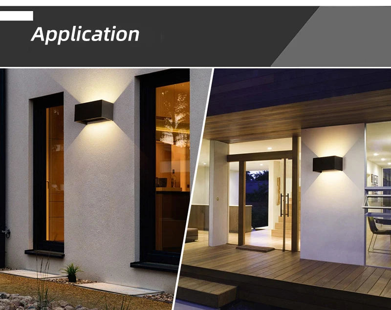 Aluminum Led Outdoor Wall Light Waterproof Porch Garden Lights
