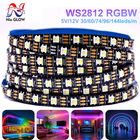 DC5V/12V SK6812 4IN1 Addressable Pixel LED Strip