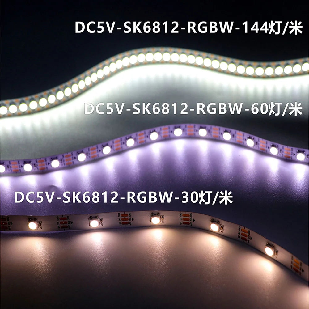 DC5V/12V SK6812 4IN1 Addressable Pixel LED Strip