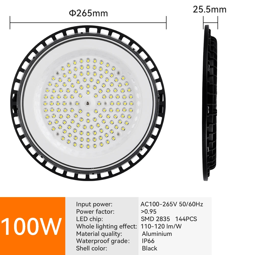 LED Industrial Light 100W 150W 200W UFO Bay Lights Super Bright