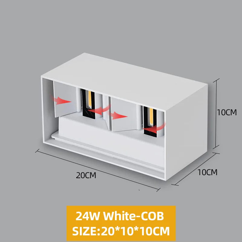 Aluminum Led Outdoor Wall Light Waterproof Porch Garden Lights