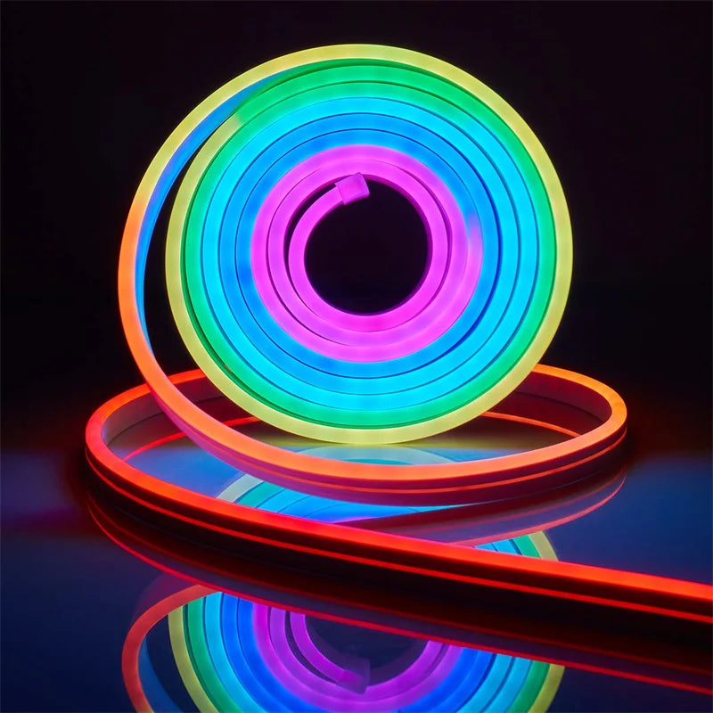 TUYA Neon LED Strip Lights 12-24V 84LEDs/M Silicone Neon Rope Light