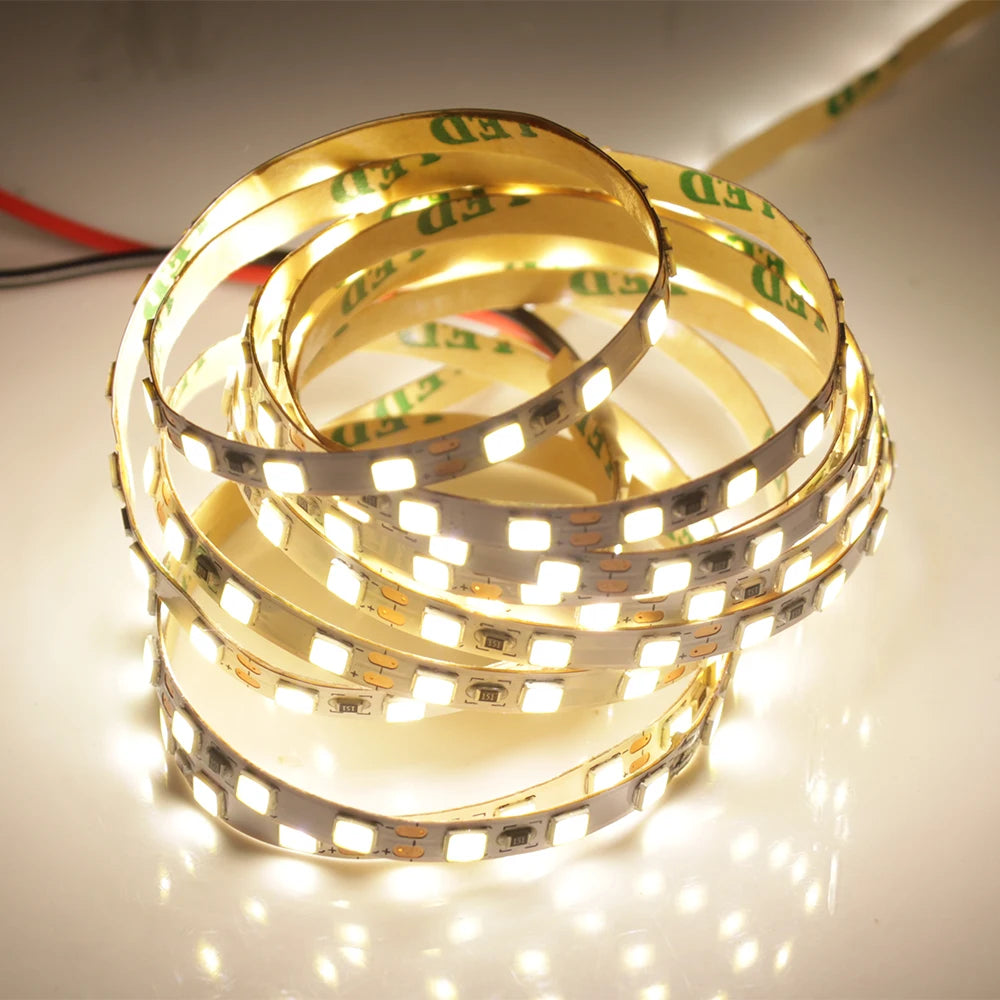 DC 5V 12V 24V Led Strip SMD 2835 120 180 240 LEDs/m Diode Tape