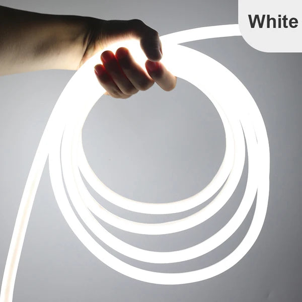 360 Round Neon Led Light Strip 220V 120LED 2835 Tube Flexible Rope Lights Waterproof