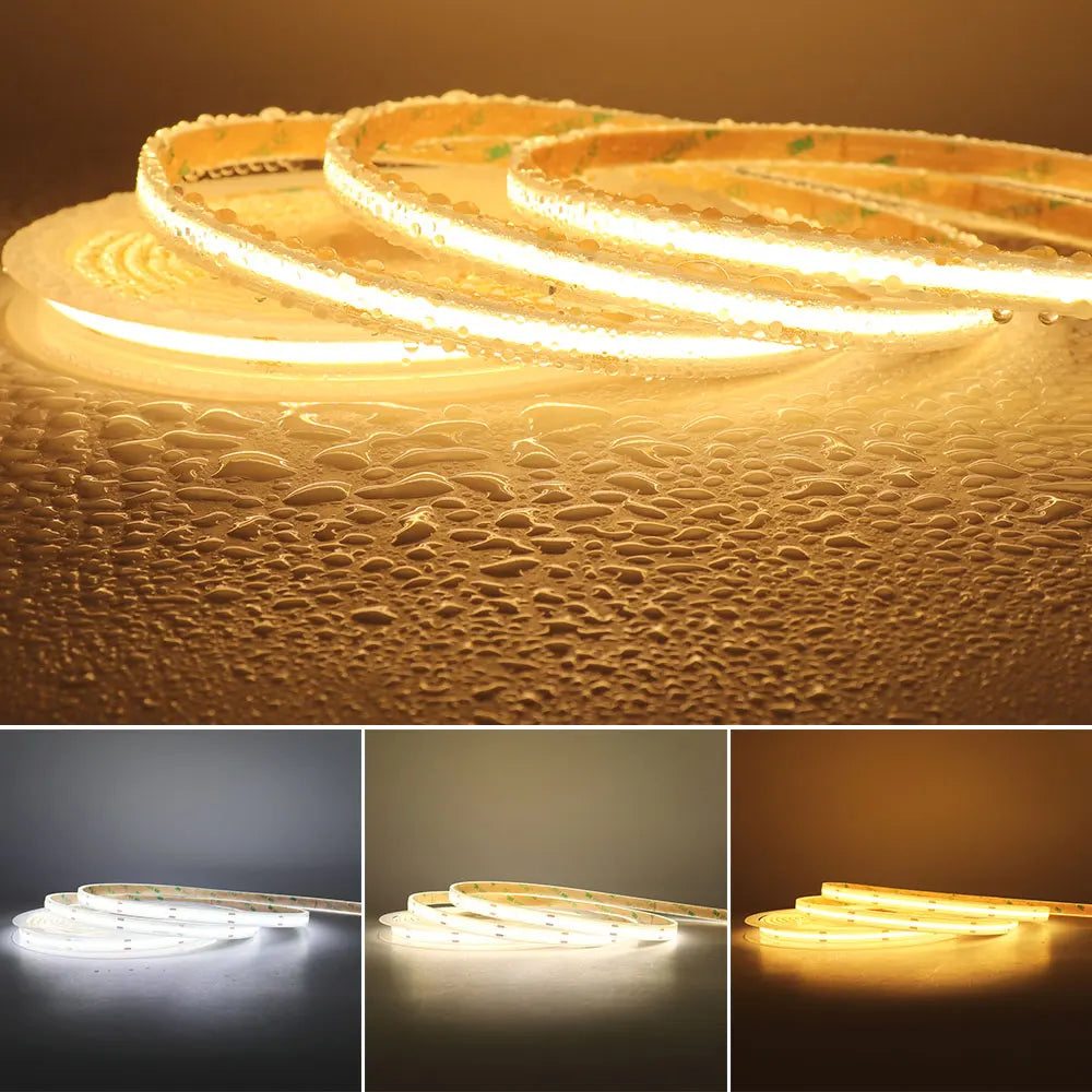 Waterproof LED COB Strip IP68 Flexible Light Bar LED Tape Lighting