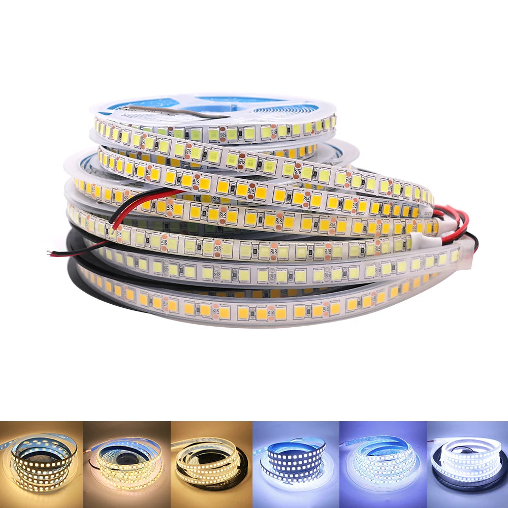 12V 5M LED Strip Light 5054 5050 2835 RGB SMD 120led 60LED Tape