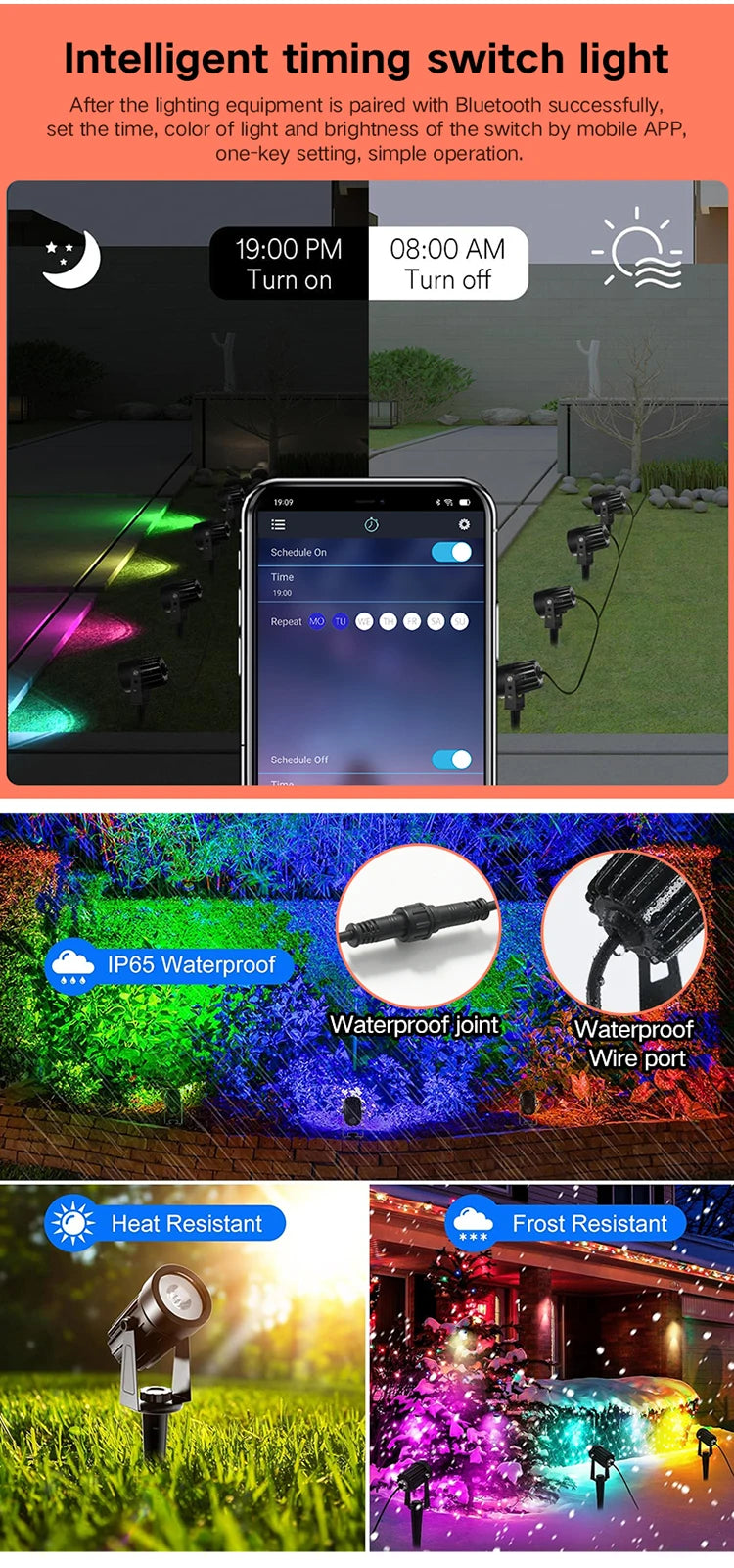 2/4/6/8PCS RGB Smart App LED Garden Lights