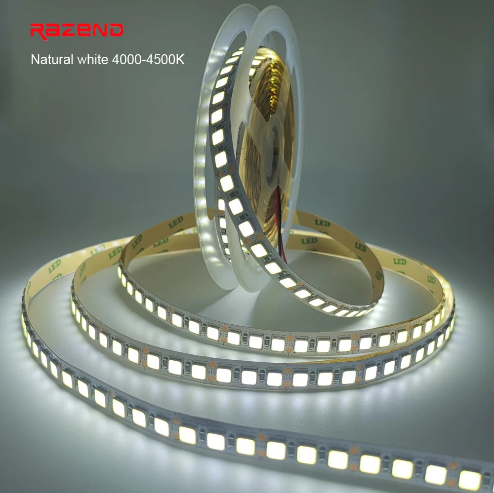 12V 5M LED Strip Light 5054 5050 2835 RGB SMD 120led 60LED Tape