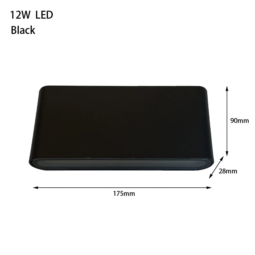 6W 12W 24W LED Outdoor Waterproof Wall Lamp