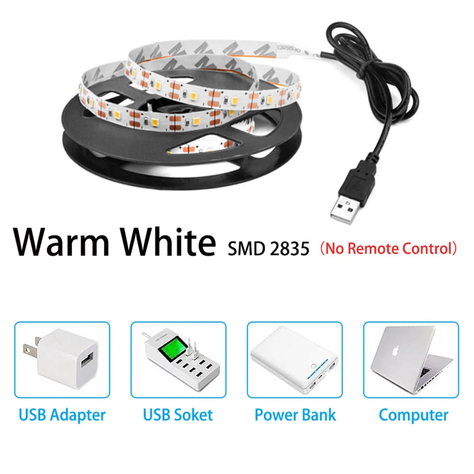 LED Strip Light 2835 5050 USB Bluetooth Flexible Lamp