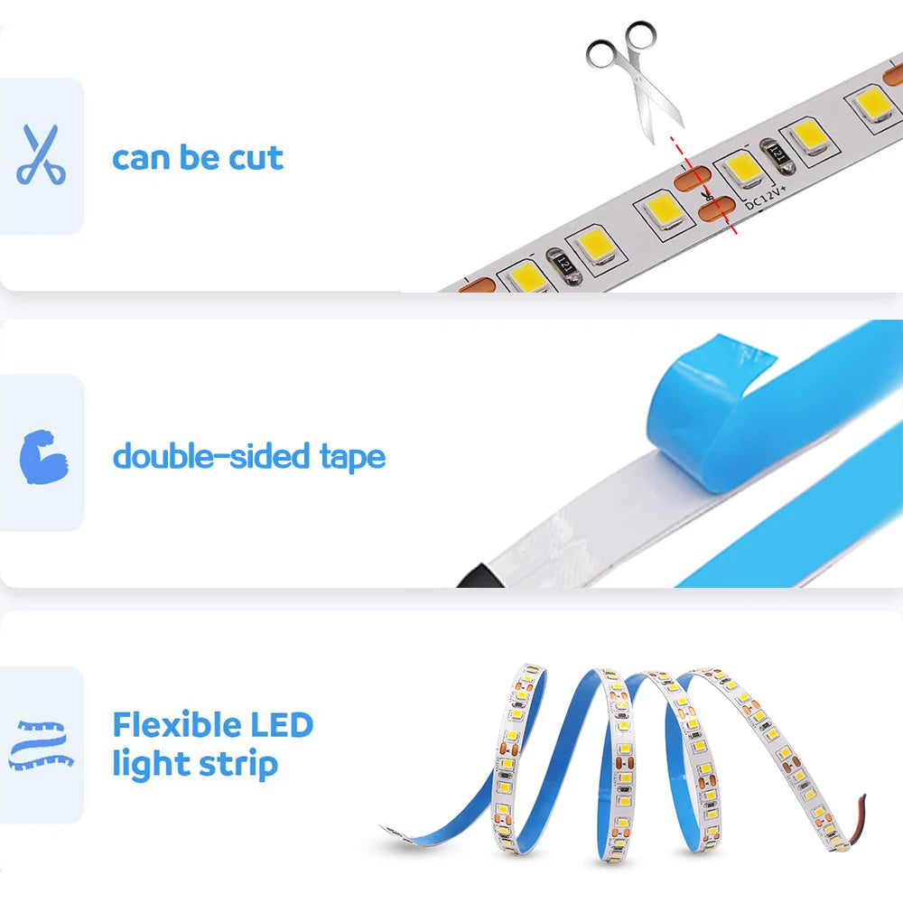 5M LED Strip SMD 5050 5054 LED Tape Waterproof Ribbon Diode
