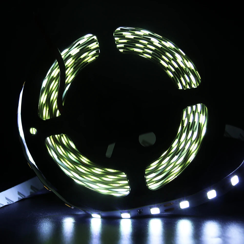 12V 5M LED Strip Light 5054 5050 2835 RGB SMD 120led 60LED Tape