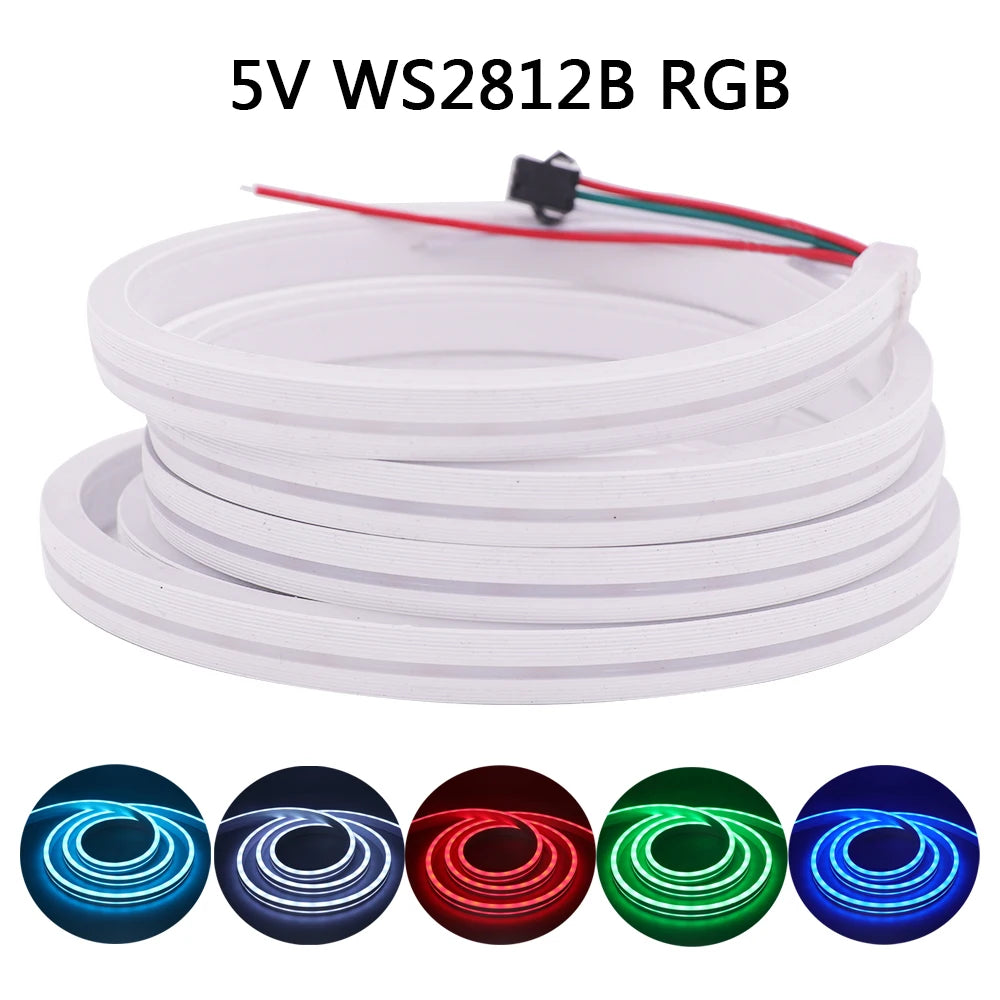5V WS2812B RGB Neon Light Individually Addressable Flex LED Tape