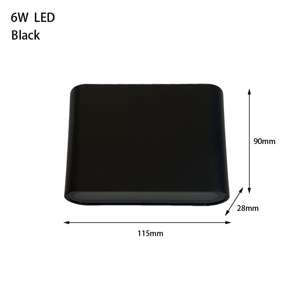 6W 12W 24W LED Outdoor Waterproof Wall Lamp
