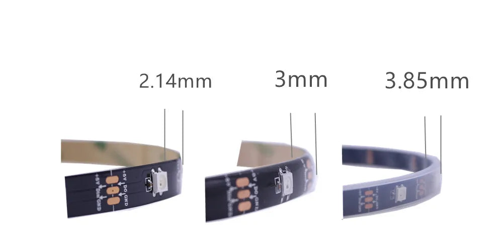 Smart Led Pixel strip Black/White PCB WS2812B/M ,IP30/IP65/IP67 DC5V