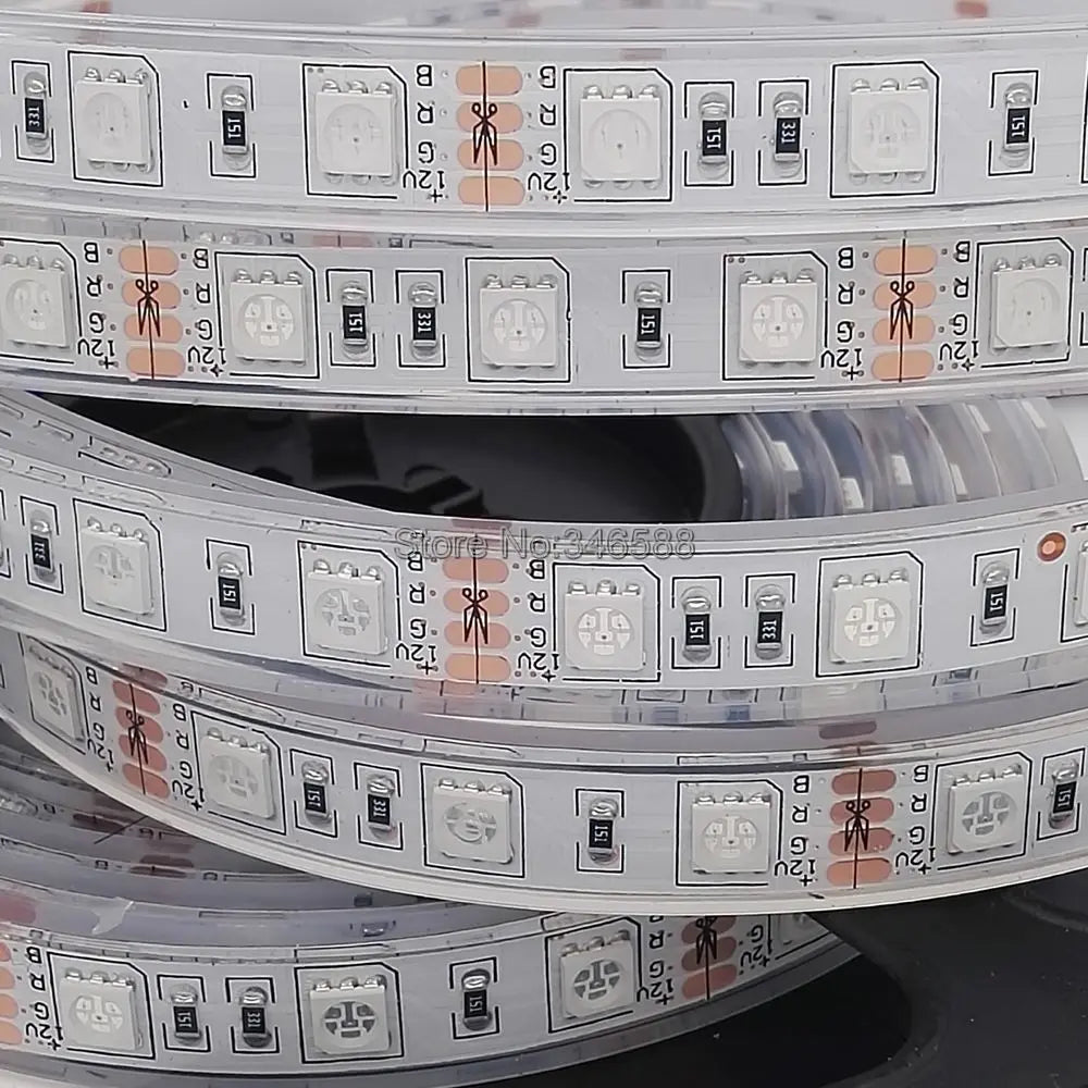 5m 12V DC IP67 IP68 Waterproof SMD 5050 LED Strip High Quality