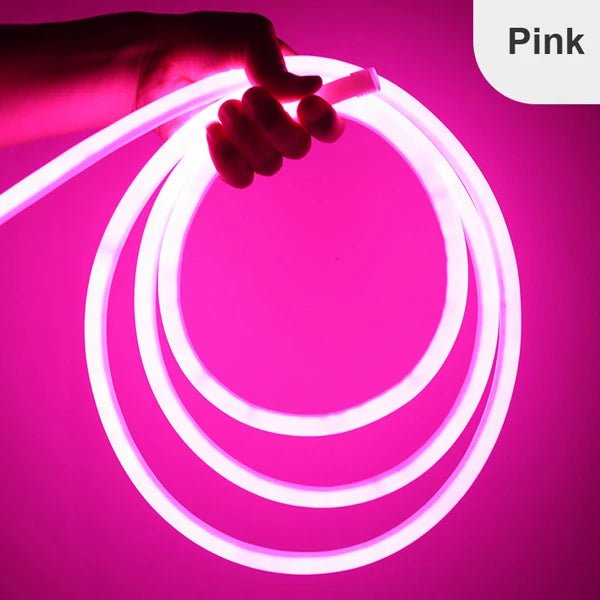 360 Round Neon Led Light Strip 220V 120LED 2835 Tube Flexible Rope Lights Waterproof