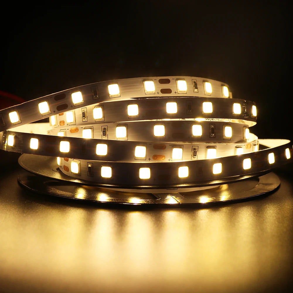 12V 5M LED Strip Light 5054 5050 2835 RGB SMD 120led 60LED Tape