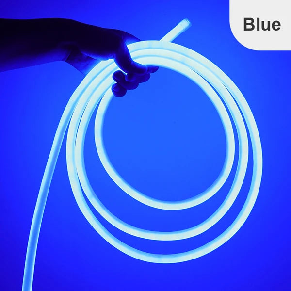 360 Round Neon Led Light Strip 220V 120LED 2835 Tube Flexible Rope Lights Waterproof