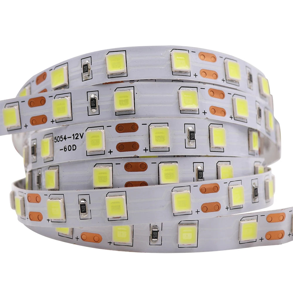 12V 5M LED Strip Light 5054 5050 2835 RGB SMD 120led 60LED Tape