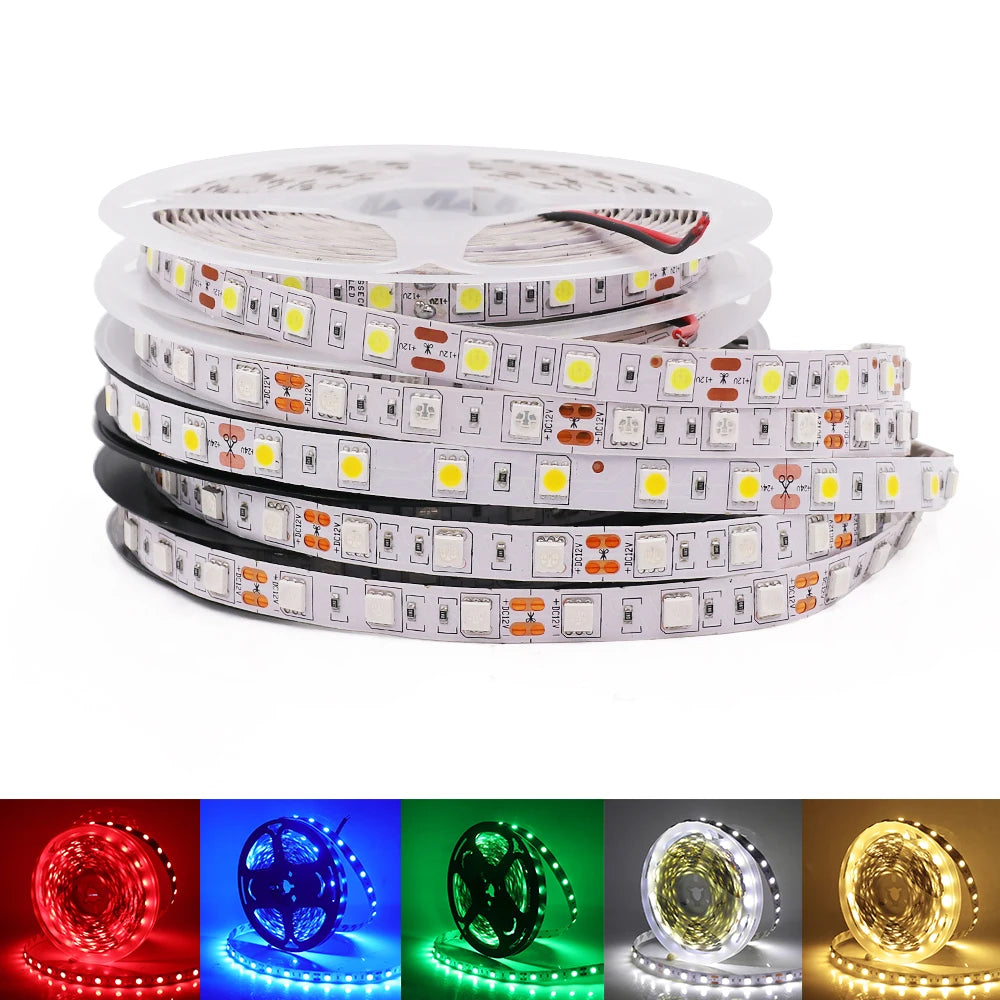 5M LED Strip SMD 5050 5054 LED Tape Waterproof Ribbon Diode