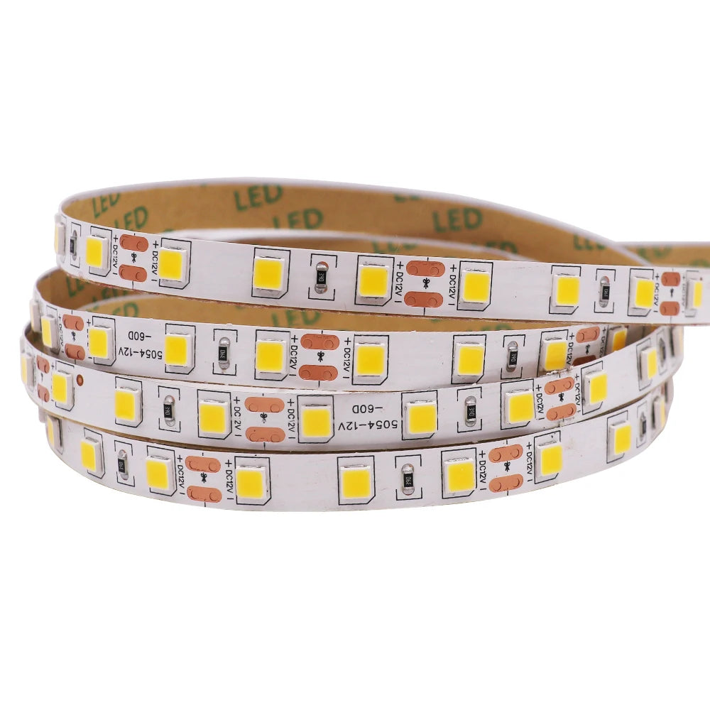 5M LED Strip SMD 5050 5054 LED Tape Waterproof Ribbon Diode