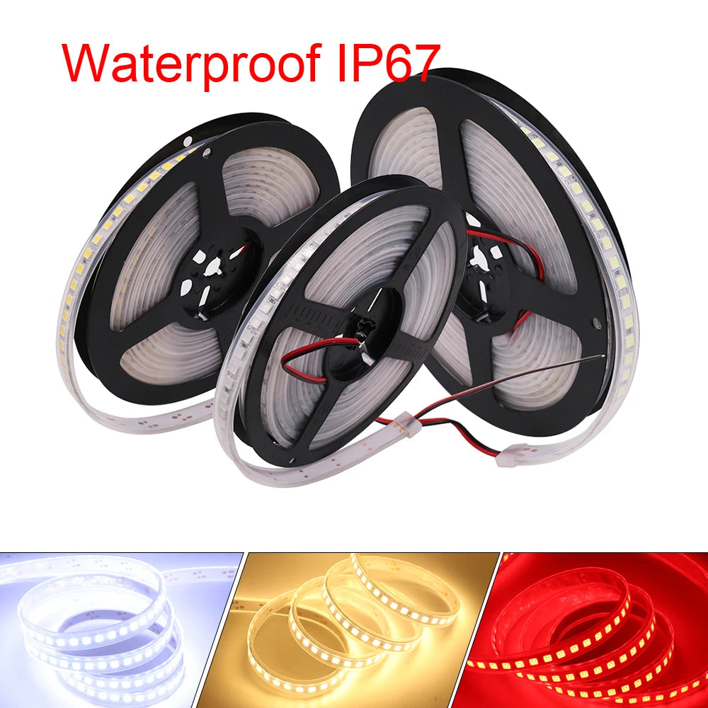 12V 5M LED Strip Light 5054 5050 2835 RGB SMD 120led 60LED Tape
