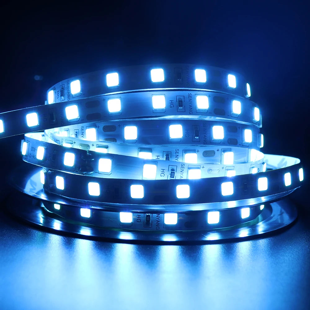 12V 5M LED Strip Light 5054 5050 2835 RGB SMD 120led 60LED Tape