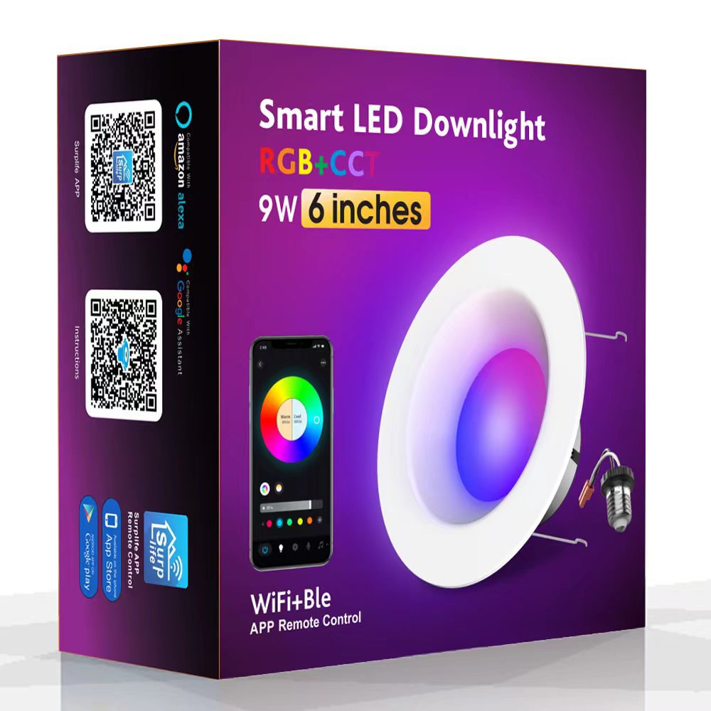 Smart Wifi Bluetooth Rgbw Remote Control Color Changing Ceiling Lamp