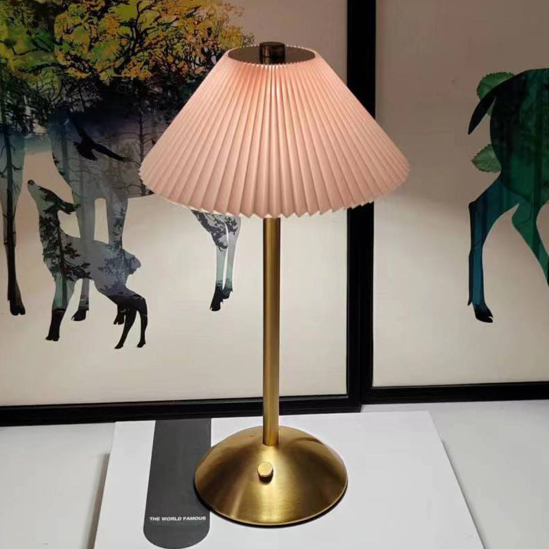 Light Luxury Metal Creativity Mushroom Small Night Lamp