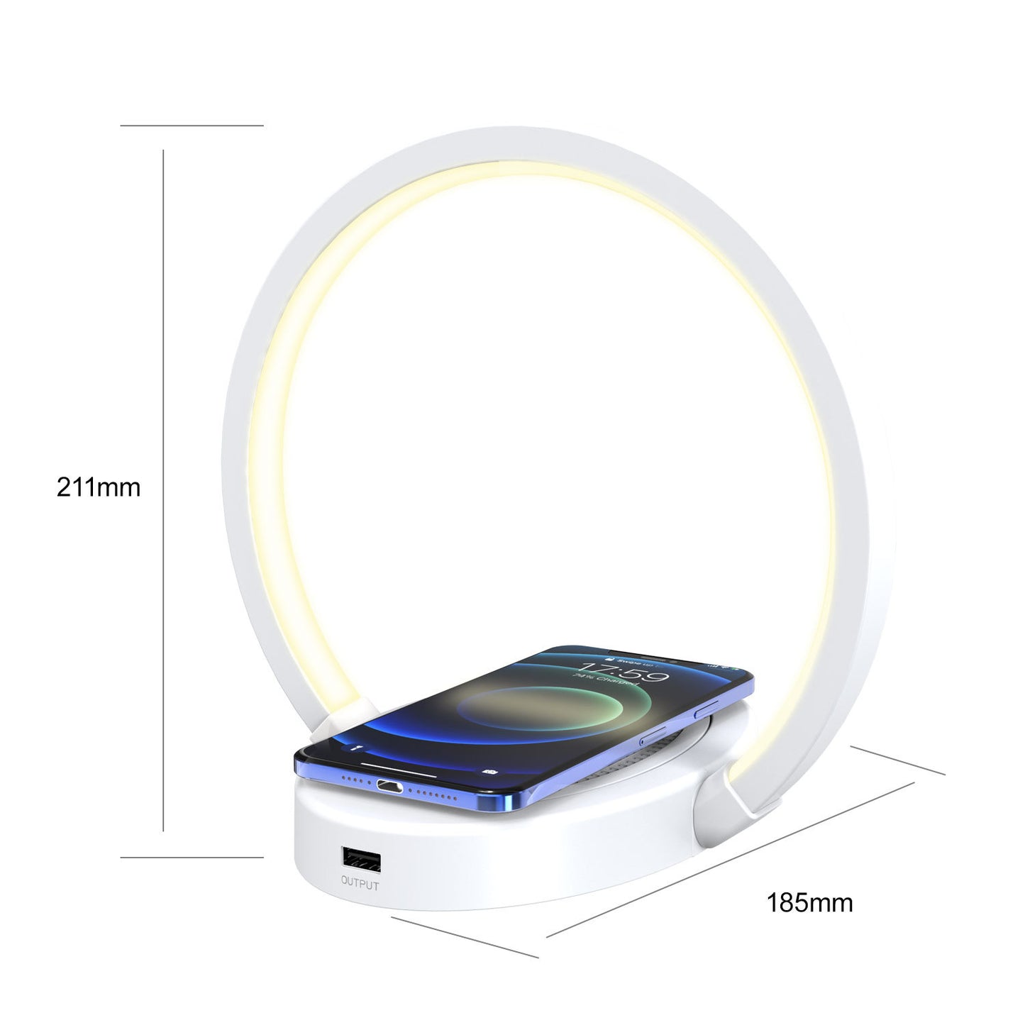 Night Lights Lamp Bluetooth Speaker Table Light With 10W Wireless Charger