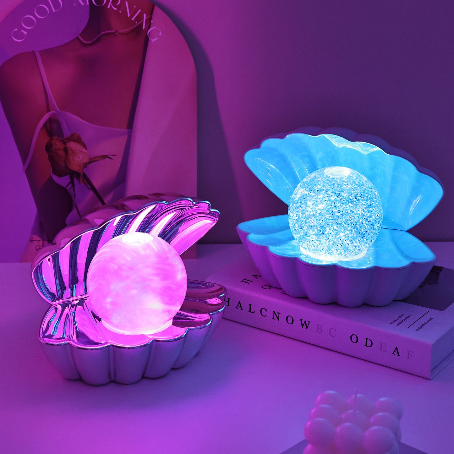 Neon Ambience Light Decorative Ornaments Shell-shaped Small Night Lamp