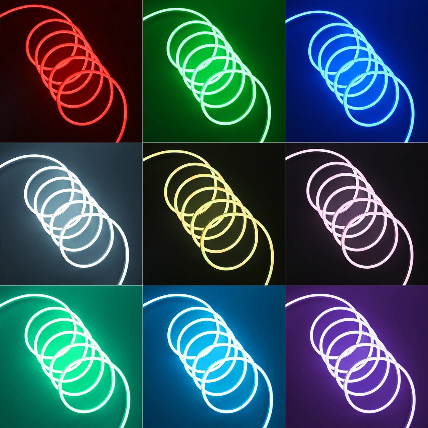 3AA Battery Powered 5V RGB Color-changing LED Neon Strip Light