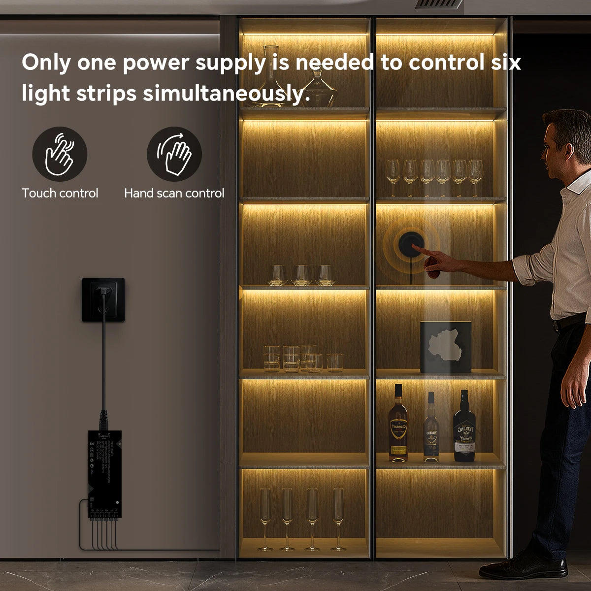 Touch Dimmable Black PCB LED Strip Light COB Tape