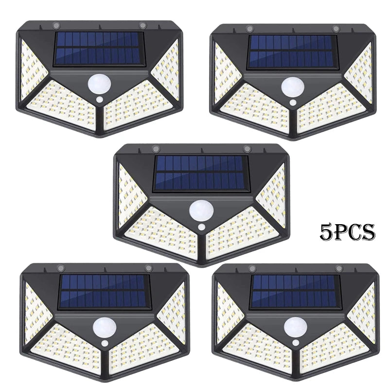 1-12 Pack Solar Lights Outdoor 100 LED Wall Lamp