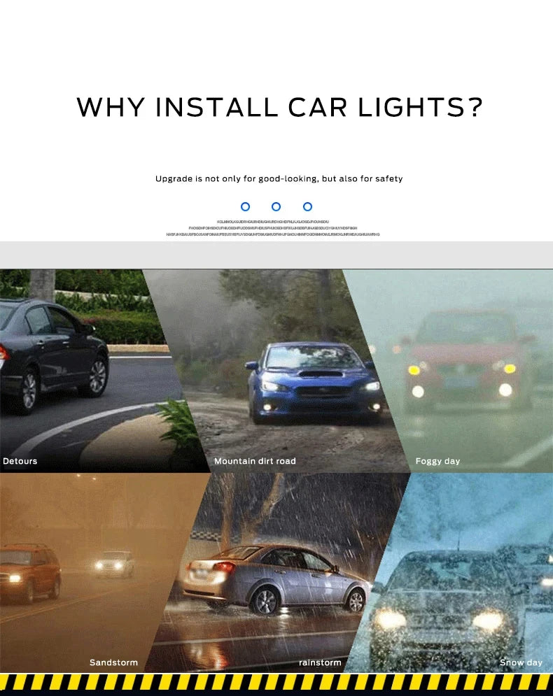 Led Guide Strip Headlight for Car Daytime Running Lights