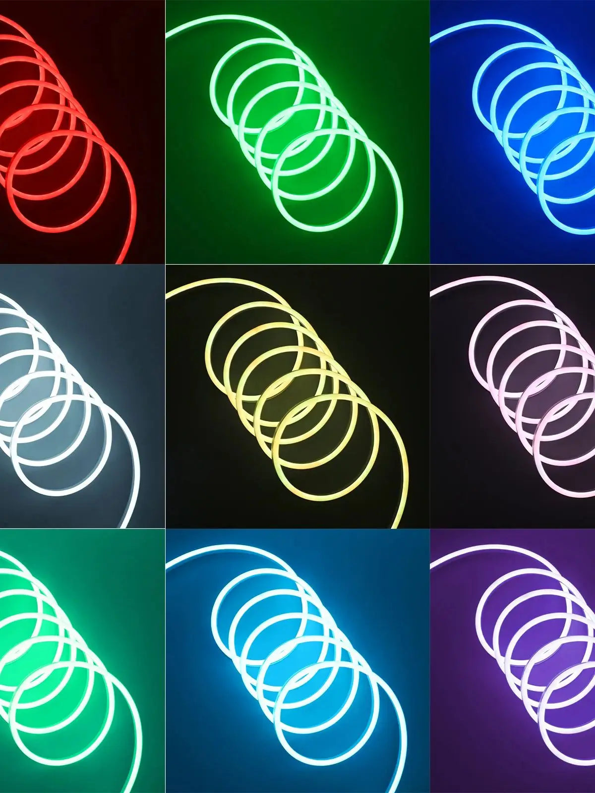 3AA Battery Powered 5V RGB Color-changing LED Neon Strip Light